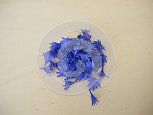 Edible flower - blue cornflowers petals