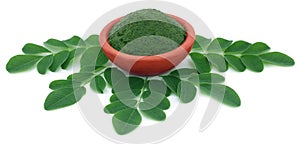 Edible moringa leaves with ground paste