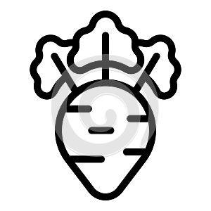 Edible rutabaga icon outline vector. Nutritional salad ingredient