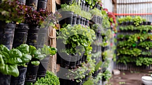 Edible Vertical Garden for Urban Spaces photo