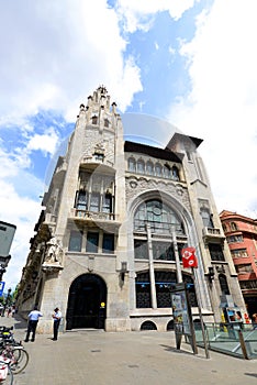 Edifici de la Caixa de Pensions, Barcelona Old City, Spain