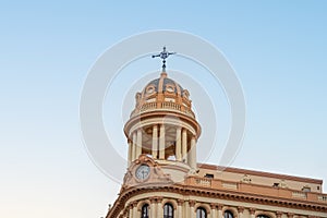 Edificio La Adriatica Building at Gran Via Street and Plaza de Callao Square - Madrid, Spain photo