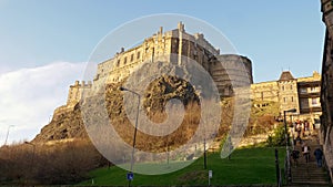 Edinburgh Castle on Castlerock - amazing view on a sunny day