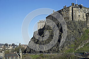 Edinburgh Castle on extinct volcano