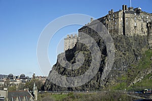 Edinburgh Castle on extinct volcano photo