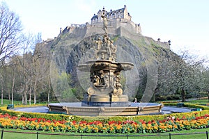 Edinburgh Castle and the Fountain