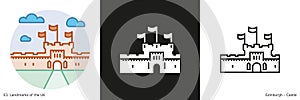 Edinburgh Castle icons