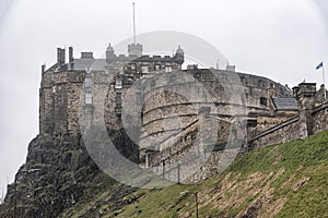 Edinburgh Castle in the Misty Rain