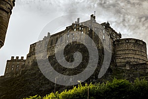 Edinburgh Castle under a moody sky