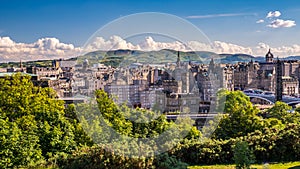 Edinburgh city from Calton Hill.