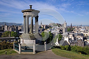 Edinburgh City And Castle From Calton Hill