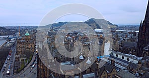 Edinburgh city centre, aerial view