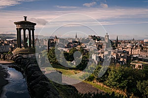 Edinburgh city view from Calton Hill, Scotland