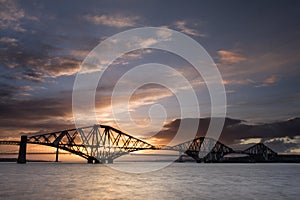 Edinburgh Forth Bridge Sunset