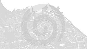 Edinburgh map, Scotland. Grayscale city map, vector streetmap