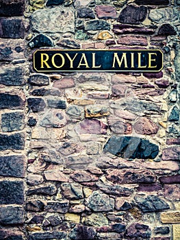 Edinburgh Royal Mile Sign photo