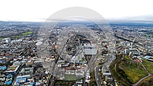 Edinburgh Scotland Aerial View Cityscape