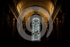 EDINBURGH, SCOTLAND DECEMBER 15, 2018: Interior of Scottish National War Memorial, made by some of Scotland finest artists and