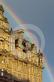 Edinburgh, Scotland, rainbow after rain