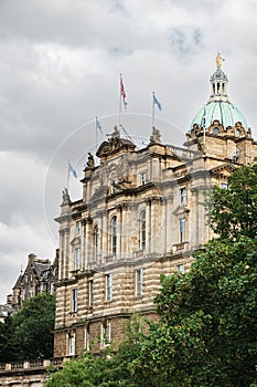 Edinburgh, Scotland, United Kingdom - August 16 2023: Bank of Scotland located on The Mound, part of Old Town