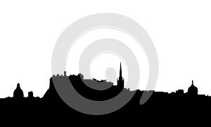 Edinburgh skyline vector isolated