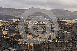 Edinburgh University Old College and the Pentlands