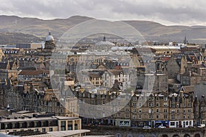 Edinburgh University Old College and the Pentlands