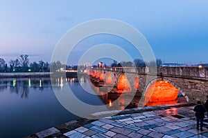 EDIRNE, TURKEY. Meric Bridge