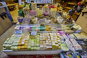 Edirne, Turkey November 23, 2022. interior view of Selimiye Mosque Bazaar