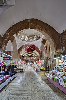 Edirne, Turkey November 23, 2022. interior view of Selimiye Mosque Bazaar