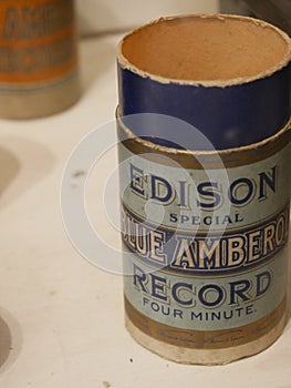 Edison blue Amberol Records