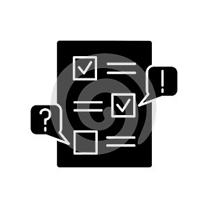 Edit black glyph icon