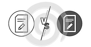 Edit Document line icon. File sign. Vector