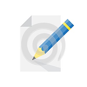 Edit document sign icon. Vector