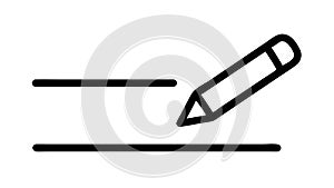 Edit Document Write Content Pencil Icon, vector design Generative AI