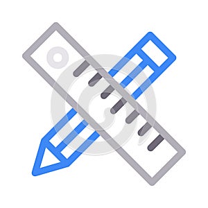 Edit glyph color vector icon