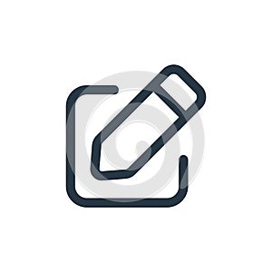 edit icon vector from interface concept. Thin line illustration of edit editable stroke. edit linear sign for use on web and