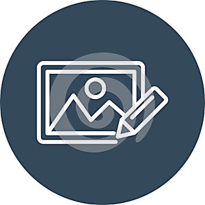 Edit image Isolated Vector icon which can easily modify or edit