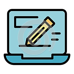 Edit information icon vector flat