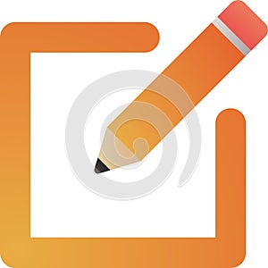 Edit Pencil Pen Icon, vector, flat, gradient, color, illustration, art for design, ui, web, interface