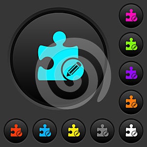 Edit plugin dark push buttons with color icons