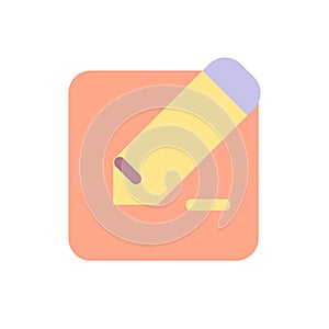 Edit text flat color ui icon