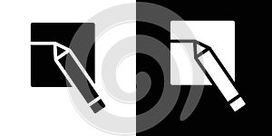 Edit text icon Isolated flat vector in outline