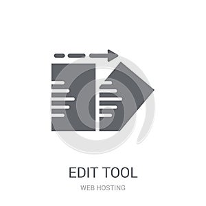 Edit tool icon. Trendy Edit tool logo concept on white background from web hosting collection