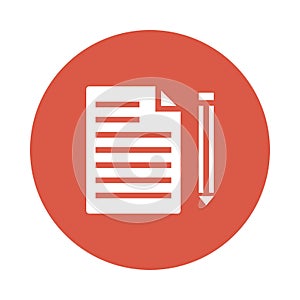 Edit glyph flat vector icon