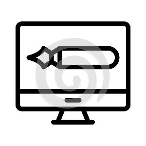Edit thin line vector icon
