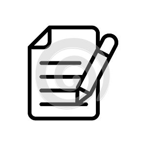 Edit vector thin line icon