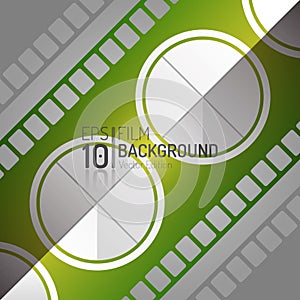 Editable Cinema Background Design. Vector Elements. Minimal Film Illustration. EPS10