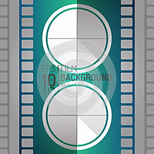 Editable Cinema Background Design. Vector Elements. Minimal Film Illustration. EPS10