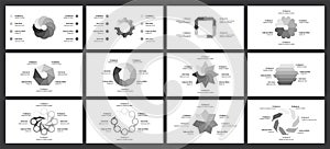 Editable circle infographic. Template for cycle diagram, graph, presentation and round chart.